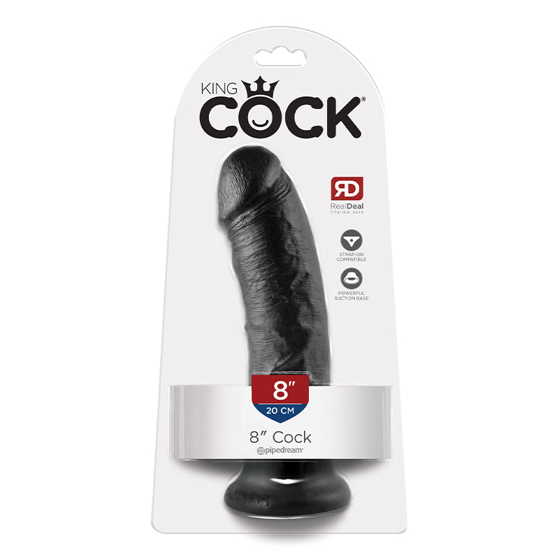 Pipedream King Cock 8 in. Cock Realistic Dildo With Suction Cup-Pinkfoxxx
