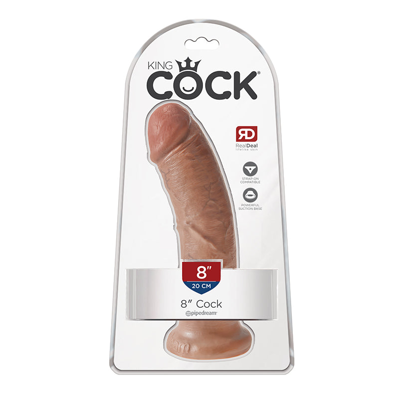 Pipedream King Cock 8 in. Cock Realistic Dildo With Suction Cup-Pinkfoxxx