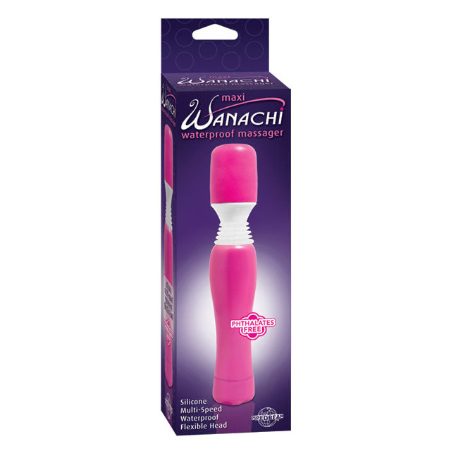Pipedream Maxi Wanachi Waterproof Massager Flexible Silicone Wand Vibrator-Pinkfoxxx