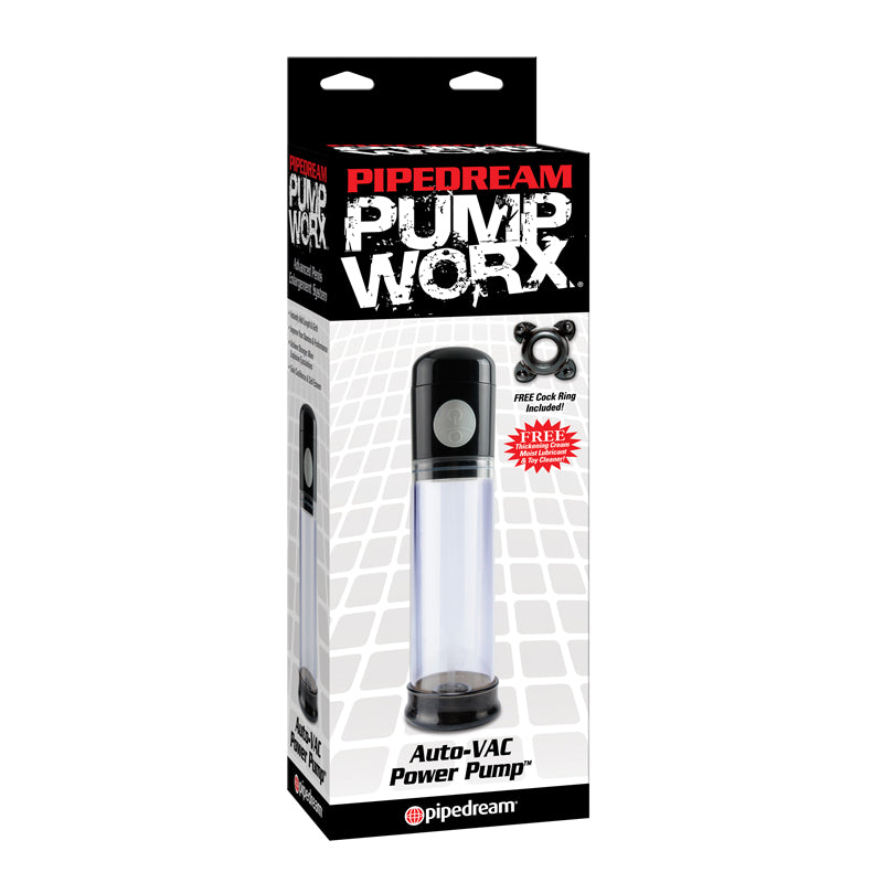 Pipedream Pump Worx Auto-VAC Power Pump Clear/Black-Pinkfoxxx