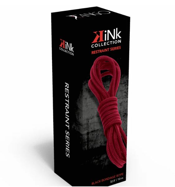 KINK COLLECTION SOFT COTTON BONDAGE ROPE RED - FRKINK002168