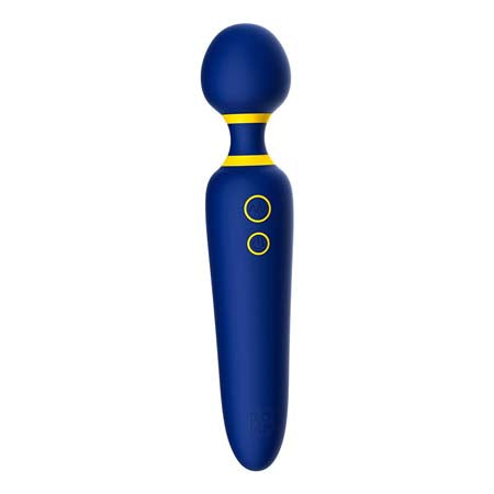 ROMP Flip Rechargeable Silicone Wand Massager Blue-Pinkfoxxx