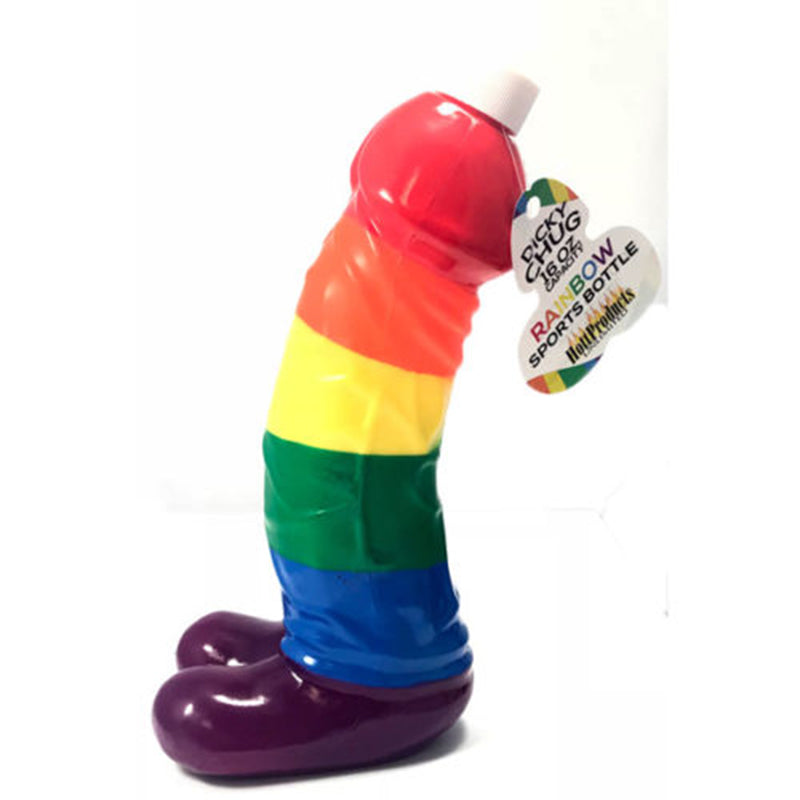 Rainbow Dicky Chug Sports Bottle-Pinkfoxxx