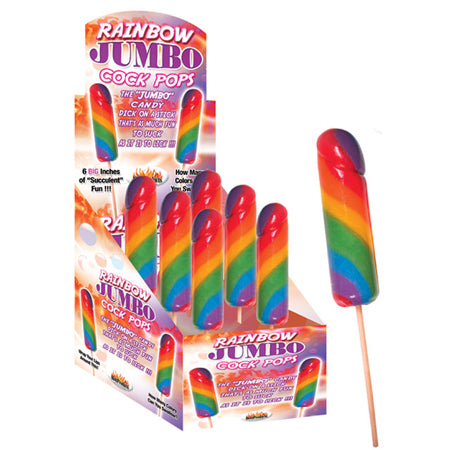 Rainbow Jumbo Cock Pops (Display)-Pinkfoxxx