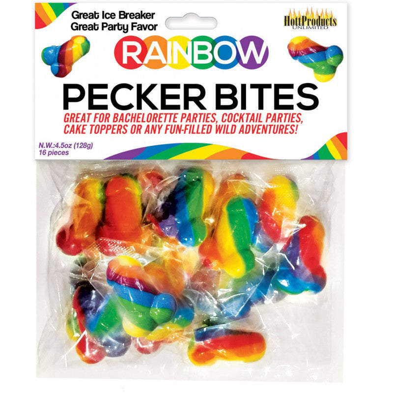 Rainbow Pecker Bites 16/Bag-Pinkfoxxx