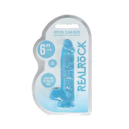 RealRock Crystal Clear Realistic Dildo With Balls and Suction Cup-Pinkfoxxx