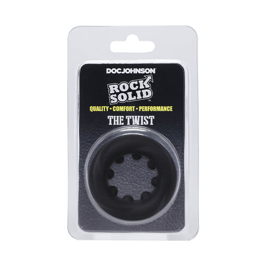 Rock Solid The Twist Silicone C-Ring Black-Pinkfoxxx