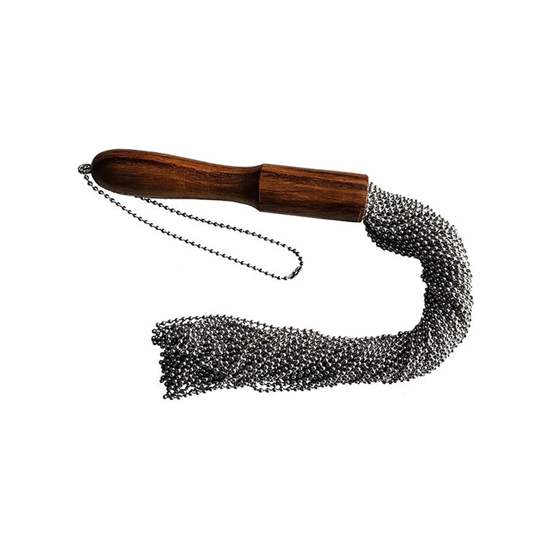 Rouge Beaded Metal Flogger Silver-Pinkfoxxx