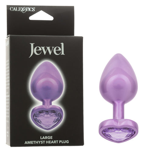 JEWEL LARGE AMETHYST HEART PLUG - SE043850