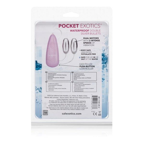 POCKET EXOTICS DOUBLE SILVER BULLET WATER PROOOF - SE114020