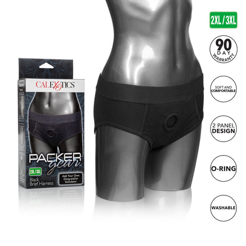 PACKER GEAR BLACK BRIEF HARNESS 2XL/3XL - SE157525