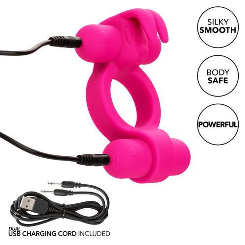 SILICONE RECHARGEABLE ROCKIN' RABBIT - SE184345