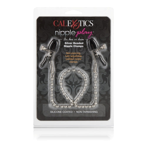 NIPPLE PLAY NIPPLE CLAMPS SILVER BEADED - SE261010