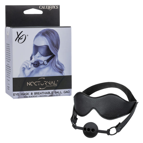 NOCTURNAL COLLECTION EYES MASK BREATHABLE BALL GAG - SE267804