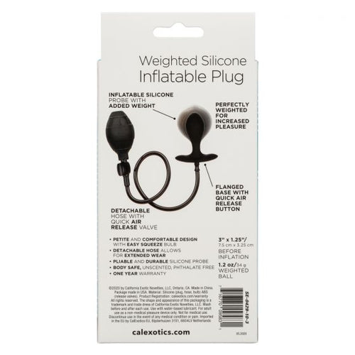 WEIGHTED SILICONE INFLATABLE BUTT PLUG - SE042910