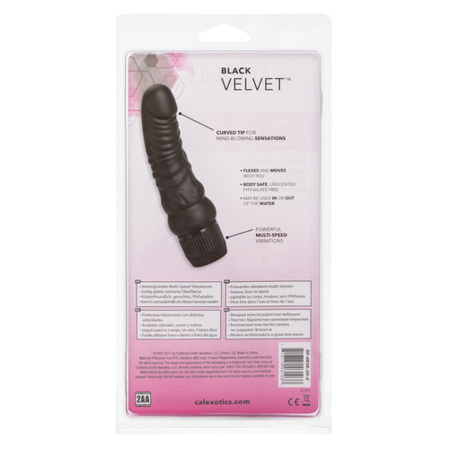 BLACK VELVET 6.25IN VEINED DONG - SE083820