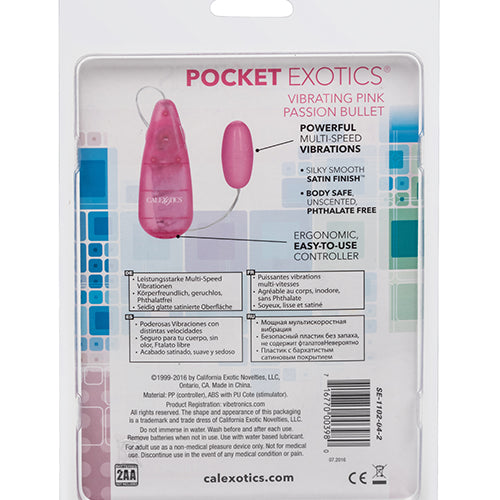 POCKET EXOTIC PINK PASSION BULLET - SE110204