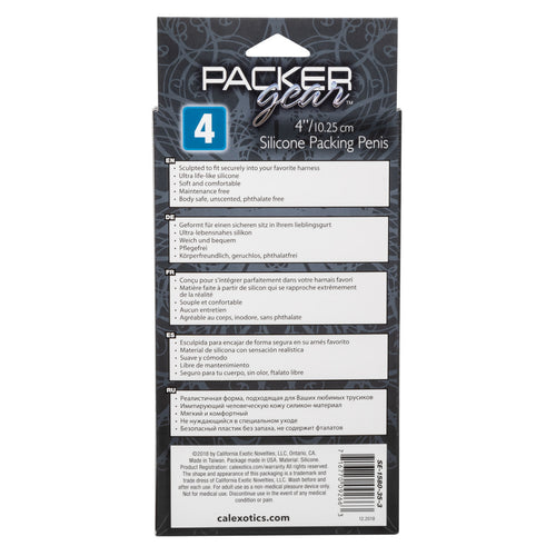 PACKER GEAR BLACK PACKING PENIS 4IN SILICONE - SE158035