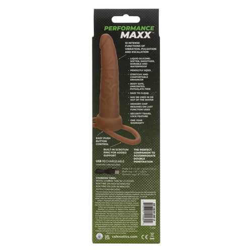 PERFORMANCE MAXX RECHARGEABLE DUAL PENETRATOR BROWN - SE163406
