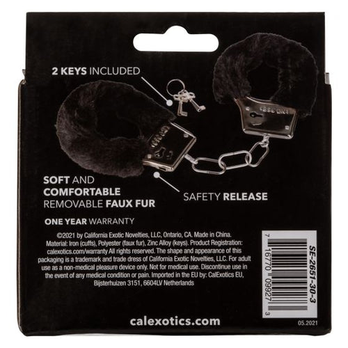 PLAYFUL FURRY CUFFS BLACK - SE265130