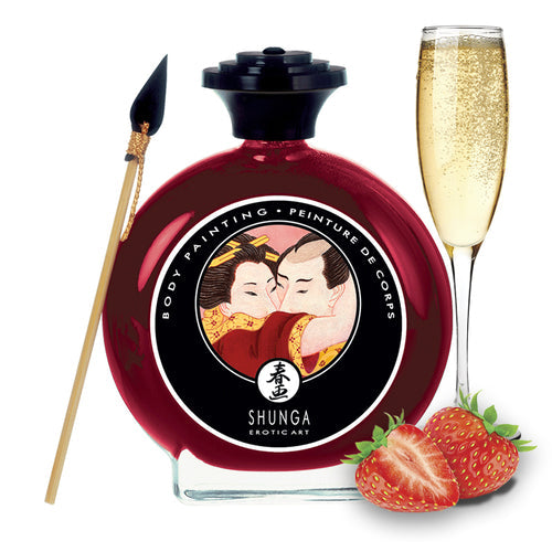 EDIBLE BODY PAINT SPARKLING STRAWBERRY WINE 3.5 OZ - SH7002