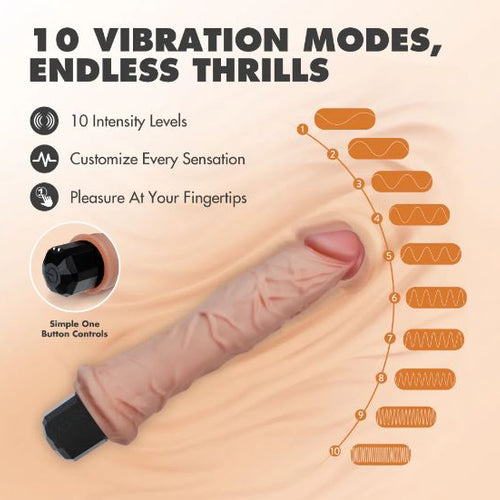 DR. SKIN DR. WEBBER REALISTIC VIBRATING 9.75IN BEIGE - BN22353