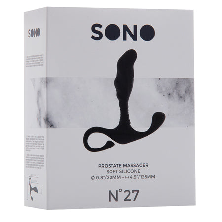 SONO No. 27 Soft Silicone Prostate Massager Black-Pinkfoxxx