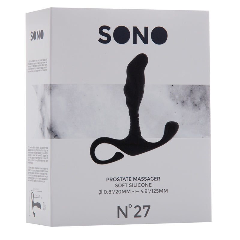 SONO No. 27 Soft Silicone Prostate Massager Black-Pinkfoxxx