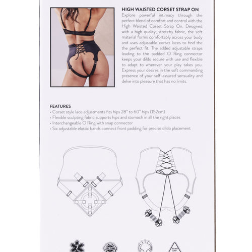 SPORTSHEETS HIGH WAISTED CORSET STRAP ON - SS31006