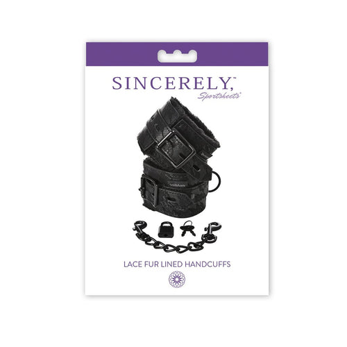 SINCERELY LACE FUR LINED HAND CUFFS - SS52017