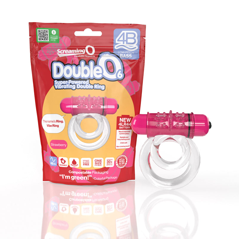 Screaming O 4B DoubleO 6 Vibrating Double Cockring-Pinkfoxxx