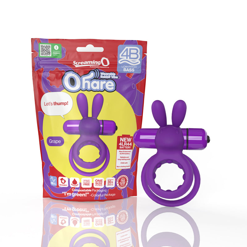 Screaming O 4B Ohare Vibrating Rabbit Double Cockring-Pinkfoxxx