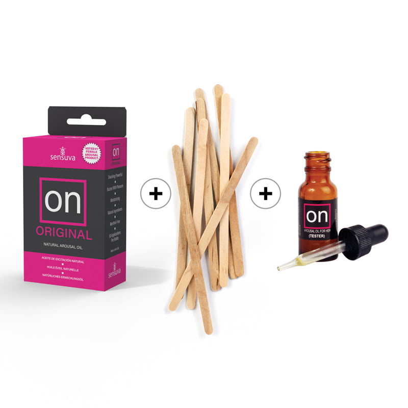 Sensuva ON Original Arousal Oil 5ml Medium Box 12 Piece + Tester/Sticks Refill Kit-Pinkfoxxx