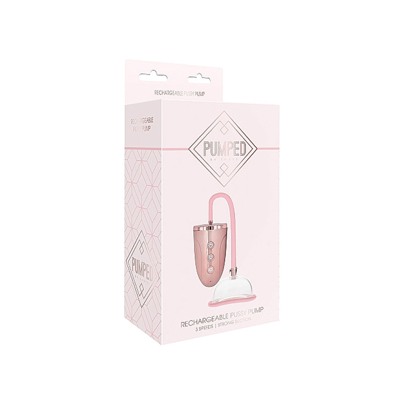Shots Pumped Rechargeable 3-Speed Pussy Pump Pink-Pinkfoxxx