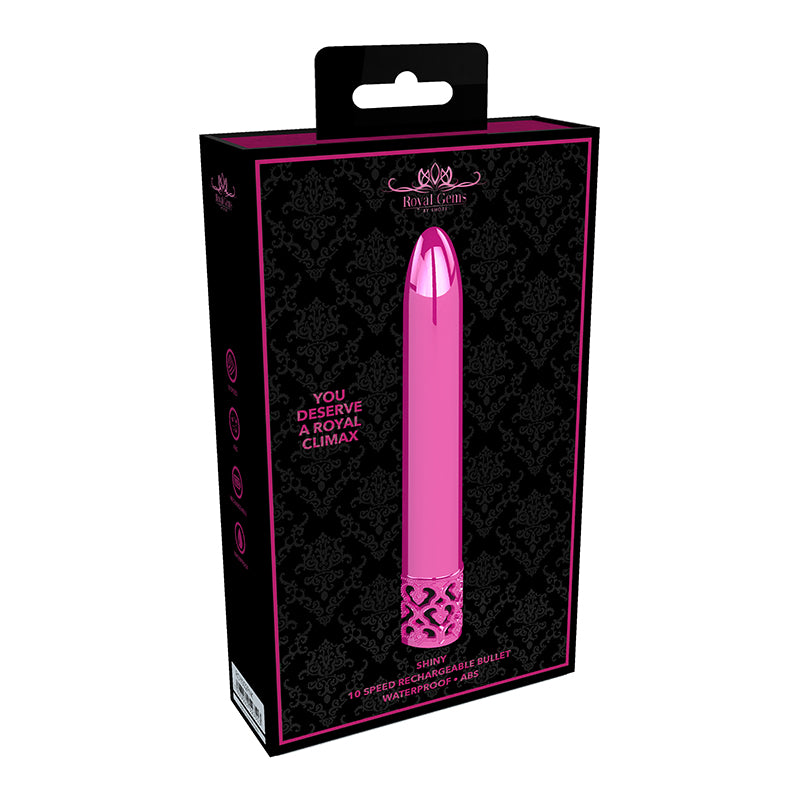 Shots Royal Gems Shiny Rechargeable ABS Bullet Vibrator-Pinkfoxxx