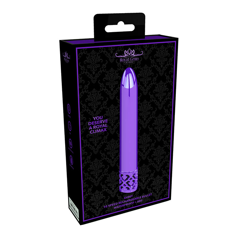 Shots Royal Gems Shiny Rechargeable ABS Bullet Vibrator-Pinkfoxxx