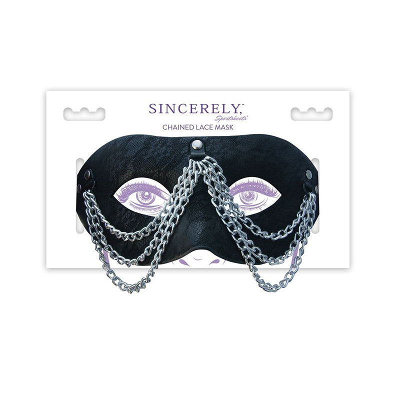 Sincerely, Sportsheets Chained Lace Mask-Pinkfoxxx
