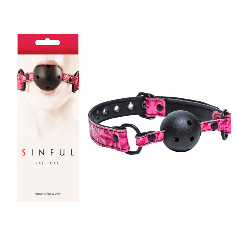 Sinful Vinyl Ball Gag-Pinkfoxxx