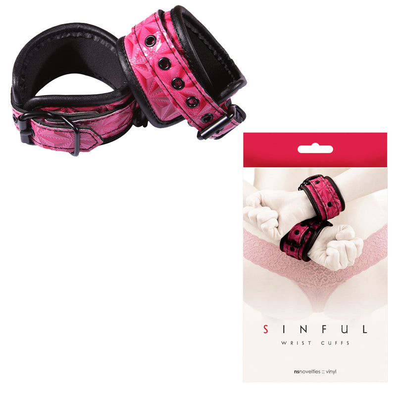 Sinful Vinyl Wrist Cuffs