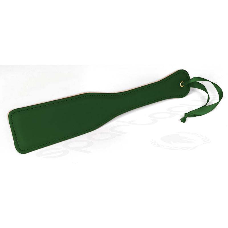 Spartacus Green PU Paddle With Reverse Plush-Pinkfoxxx