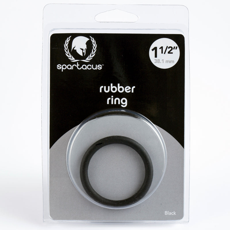 Spartacus Rubber Cock Ring (Black)-Pinkfoxxx