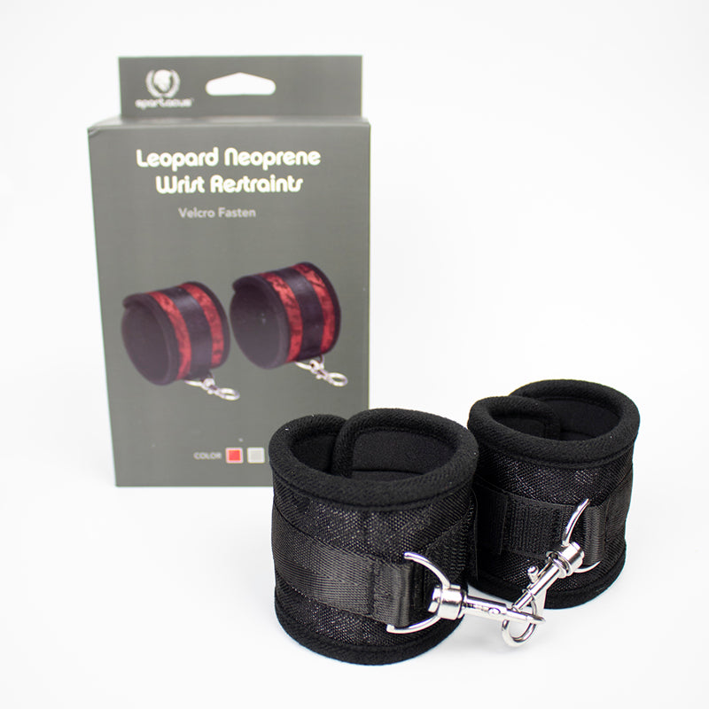 Spartacus Wrist Restraints Neoprene Black-Pinkfoxxx