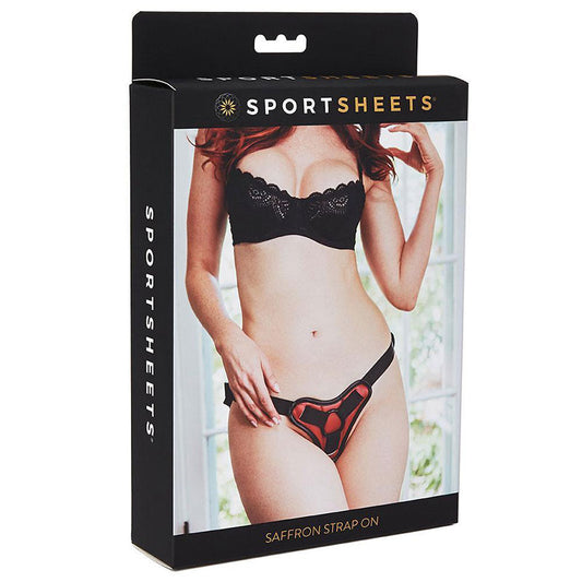Sportsheets Saffron???¡Adjustable Strap-On Harness Red-Pinkfoxxx