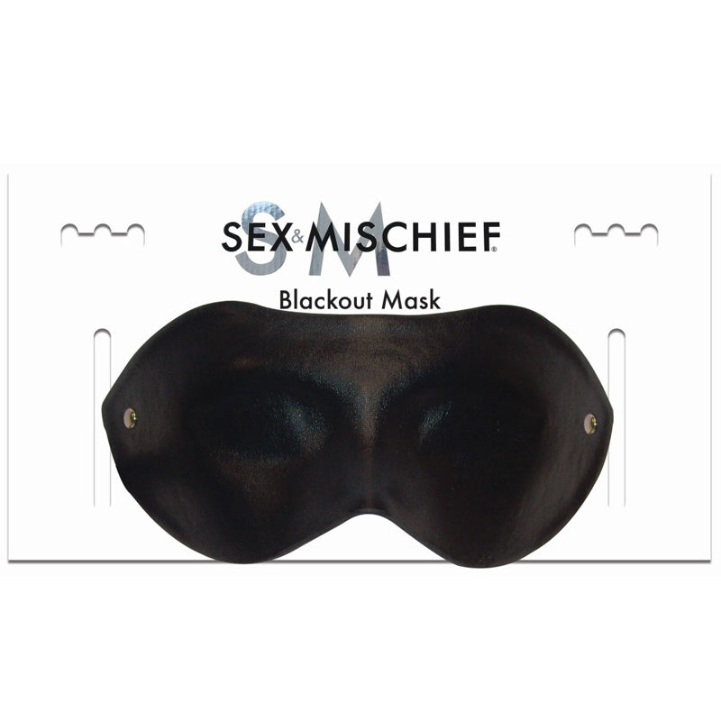 Sportsheets Sex & Mischief Blackout Mask Blindfold Black-Pinkfoxxx
