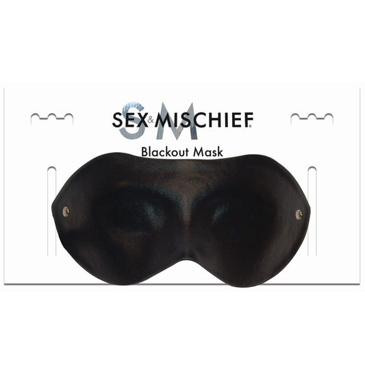Sportsheets Sex & Mischief Blackout Mask Blindfold Black-Pinkfoxxx