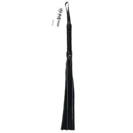 Sportsheets Sex & Mischief Crystal Whip Black-Pinkfoxxx