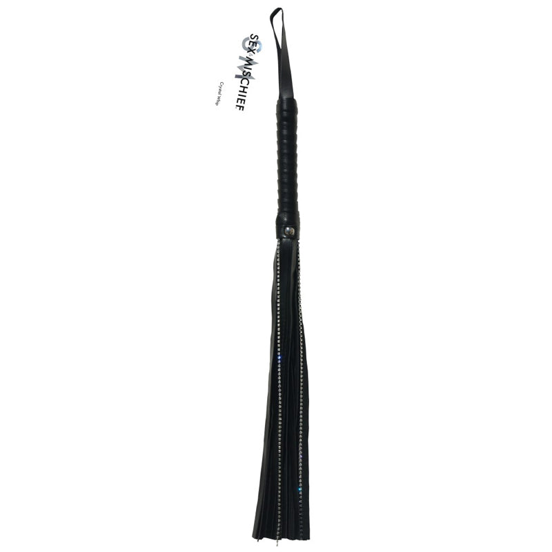 Sportsheets Sex & Mischief Crystal Whip Black-Pinkfoxxx