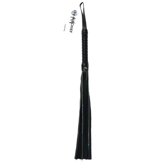 Sportsheets Sex & Mischief Crystal Whip Black-Pinkfoxxx