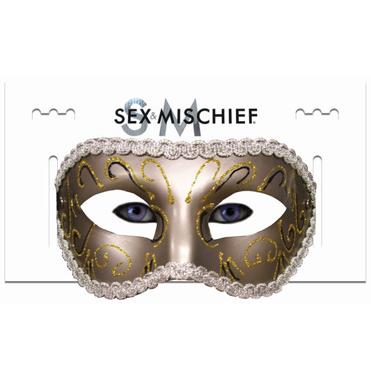 Sportsheets Sex & Mischief Masquerade Mask Gold-Pinkfoxxx