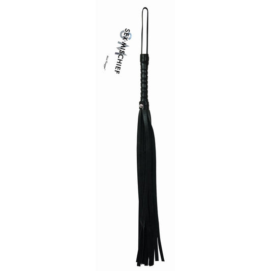 Sportsheets Sex & Mischief Mini Flogger Black-Pinkfoxxx